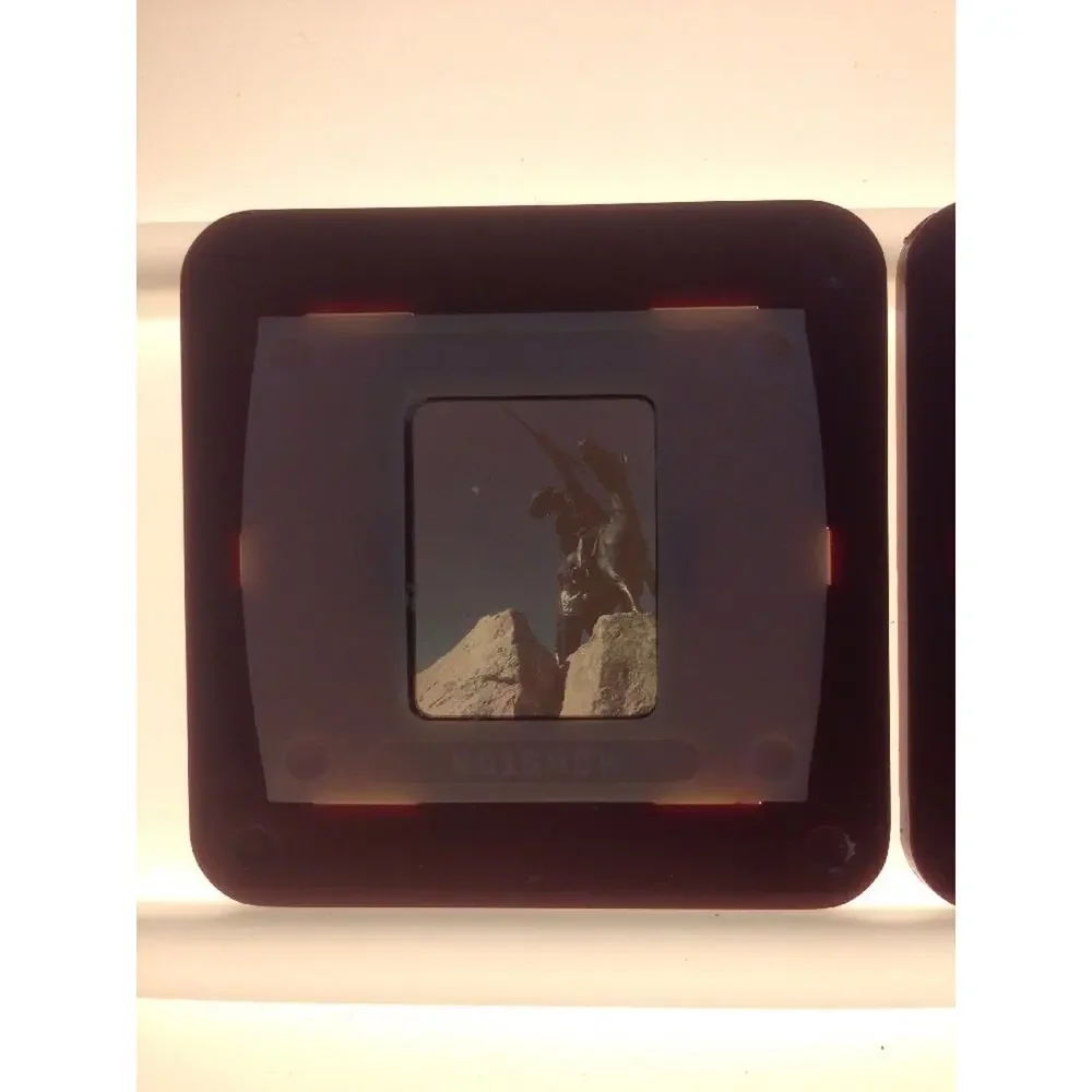 Lot of 2 Vtg Monument Statue Tunnel Rocks Travel Tourist Photograph Color Slides